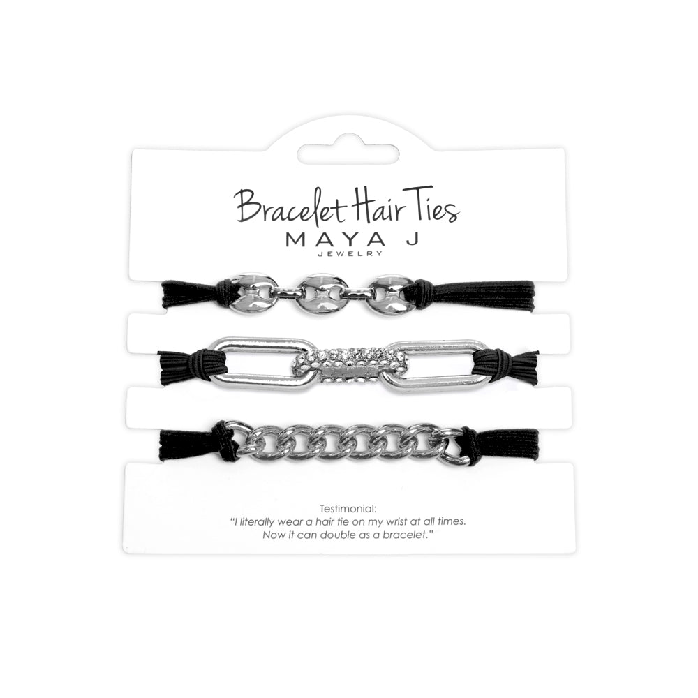 Crystal Mix Bracelet Hair Tie  (Set of 3) featured in this segment